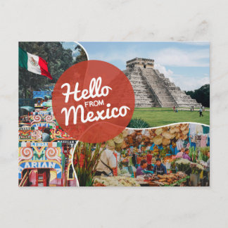 Hello from Mexico Postcard Postkarte