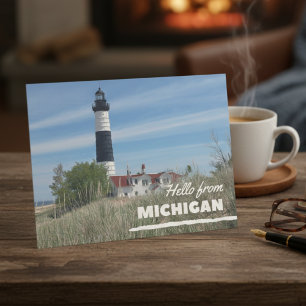 Hello From Michigan Postkarte