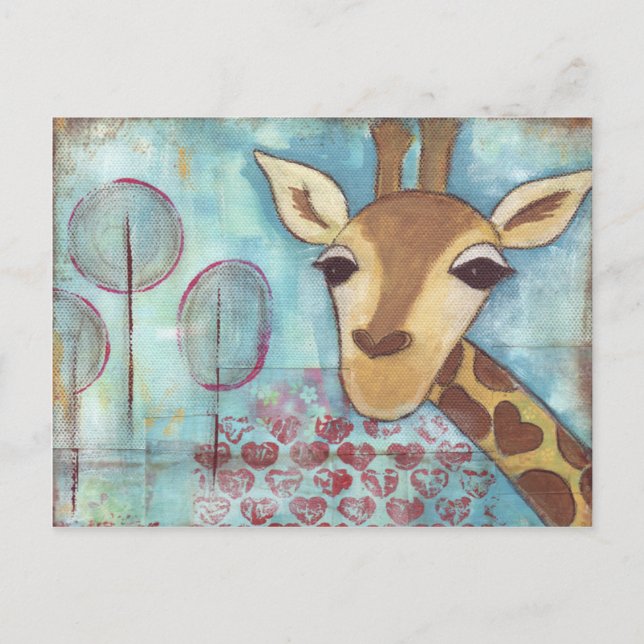 Hello ~ Giraffe Postcard Postkarte (Vorderseite)