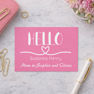 Hello Girl Mama Kontaktkarte Mommy Calling Card Telefonnummerkarte