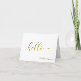 "Hello" Goldtypografie Name Personalisiert