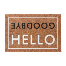 Hello Goodbye Typografy Welcome Coir
