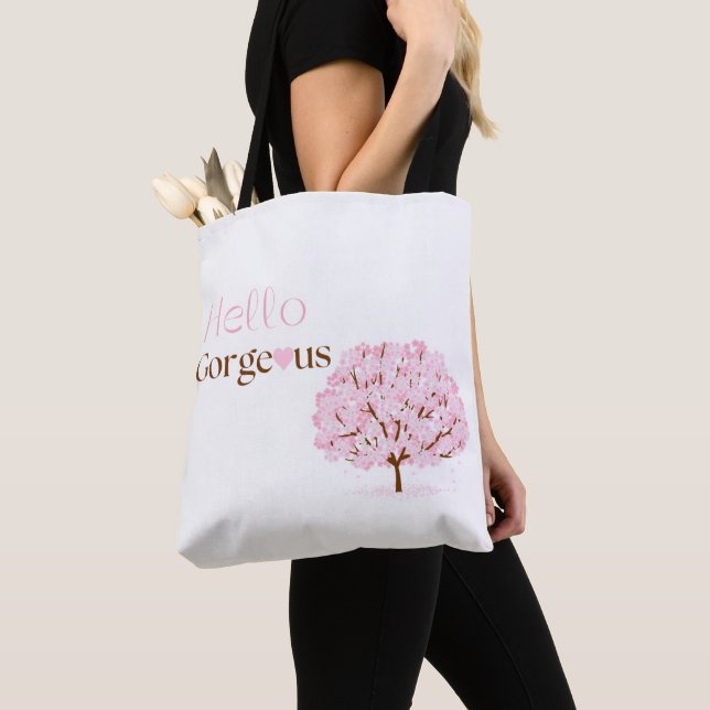 Hello Gorgeous, Pink Blossom Tree Tasche (Von Nahem)