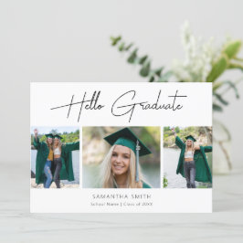 Hello Graduate Moderne Kalligraphie 3 Foto Grad Ankündigung
