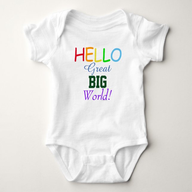 Hello Great Big World Rainbow Baby Shirt (Vorderseite)