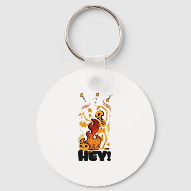 hello Halloween  Schlüsselanhänger (Vorderseite)