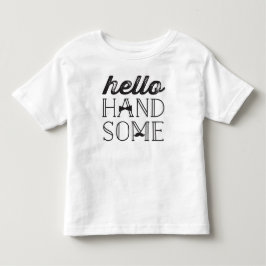 Hello Handsome Bow Krawatte Little Man Boy Kids T  Kleinkind T-shirt