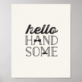 Hello Handsome Little Man Boy Baby Kinderzimmer Ar Poster