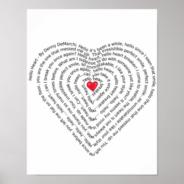 Hello Heart Song Texte von Denny DeMarchi Poster (Vorne)