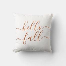 Hello Herbst Orange Script Bio Kissen