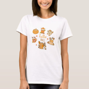 Hello Herbst T-Shirt - Niedlicher gemütlicher Herb