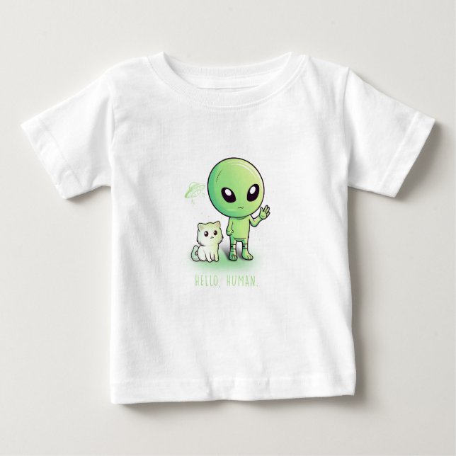 Hello Human Baby T-shirt (Vorderseite)