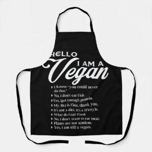 Hello I Am A Vegan 9 Things About Vegan Schürze