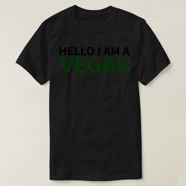 hello i am vegan T-Shirt (Design vorne)