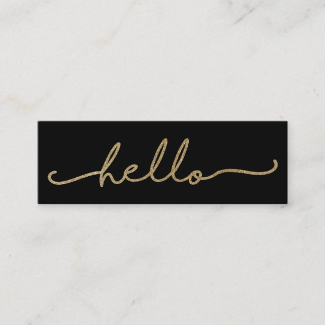 Hello Imitats Fox Business Card Mini Visitenkarte (Vorderseite)