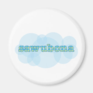 Hello in zulu wawubona Raute pattern Magnet