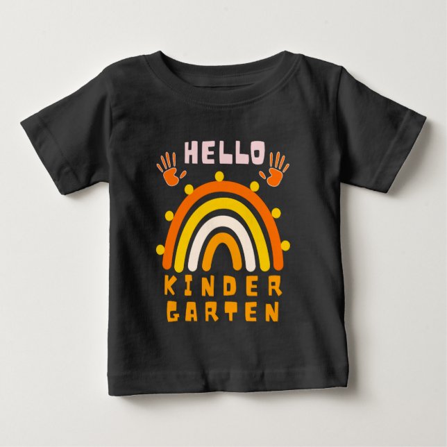 HELLO KINDERGARTEN - COOLER RAINBOW BABY T-SHIRT (Vorderseite)