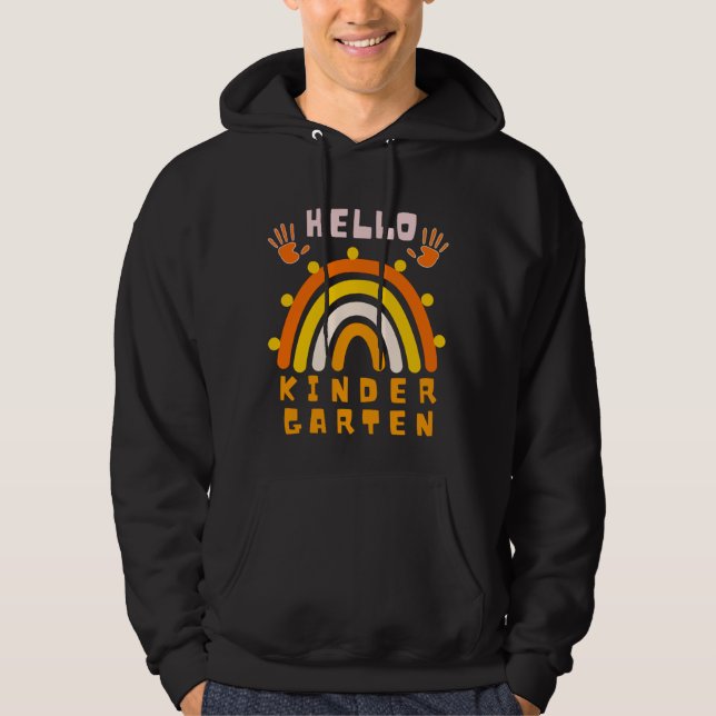 HELLO KINDERGARTEN - COOLER RAINBOW HOODIE (Vorderseite)