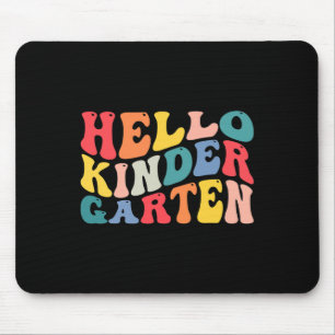 hello kindergarten crew teacher Back to school Ret Mousepad