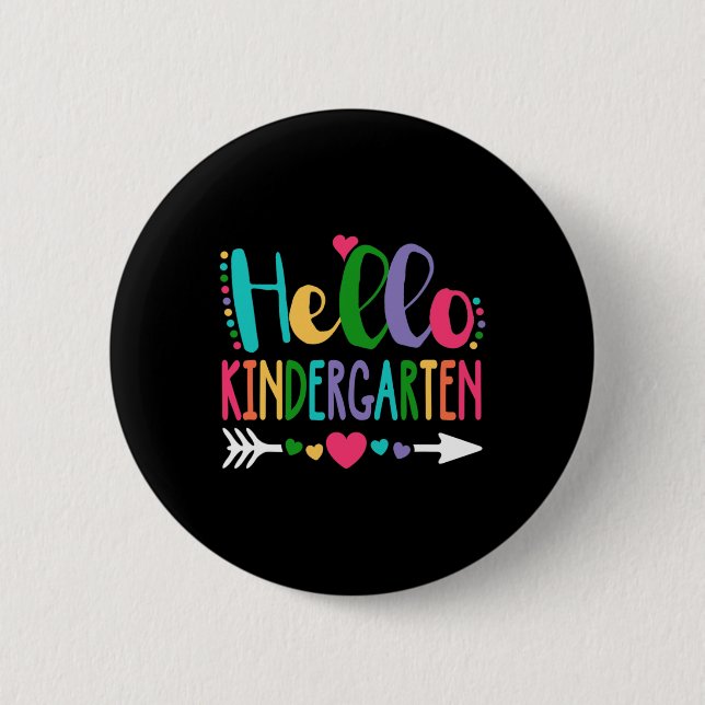 Hello Kindergarten Leopard Gefärbte Krawatte Penci Button (Vorderseite)
