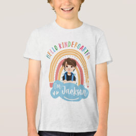 Hello Kindergarten - Personalized Shirt For Boy