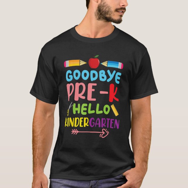 Hello Kindergarten Teacher Student Back To School  T-Shirt (Vorderseite)