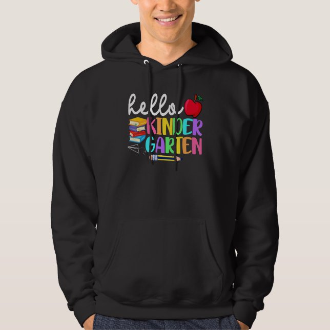Hello Kindergarten Team Kinder Back To School Teac Hoodie (Vorderseite)