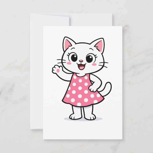 Hello Kitty Dankeskarte (Vorderseite)