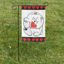 HELLO KOKORO Chow dog Garden Flag