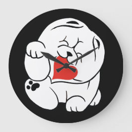 HELLO KOKORO Chow dog Große Wanduhr