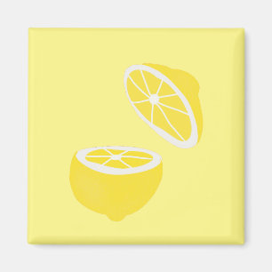 Hello Lemon modern yellow Frucht Magnet