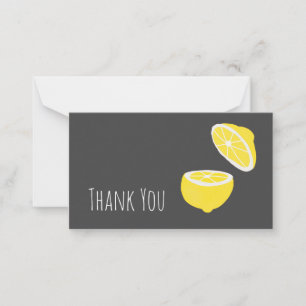 Hello Lemon modern yellow Frucht Mitteilungskarte