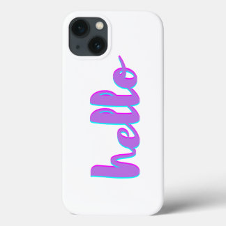 Hello Lila White Modern iPhone Case