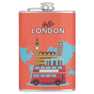 Hello London Flask Flachmann