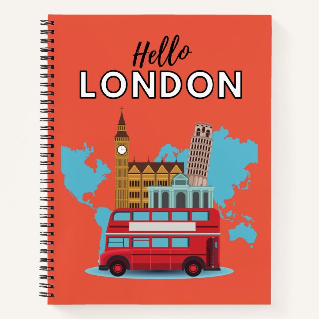 Hello London Notebook Notizbuch (Vorderseite)