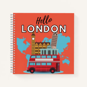 Hello London Notebook Notizbuch
