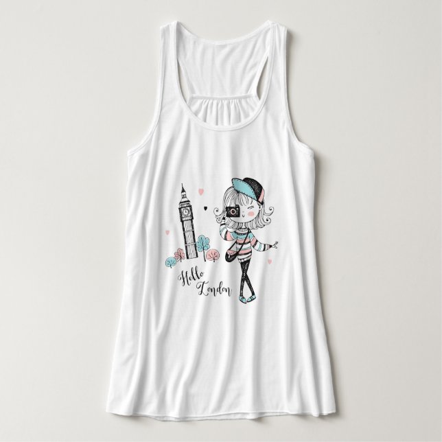Hello London Tank Top (Design Vorderseite)