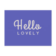 Hello Lovely | Modernes Blue Stylish Trendy Retro