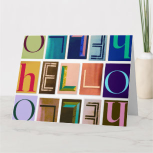 HELLO Magazine Letter Typografy Card (Big) Karte