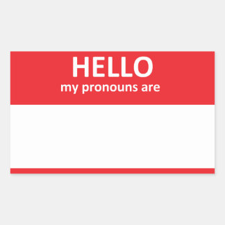 HELLO meine Pronomen sind Aufkleber