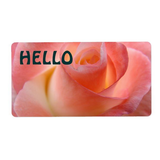 HELLO-Namensmarken Rosa Blume (Vorne)