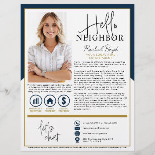 Hello Neighbor Realtor Agent Einführung Letter Flyer