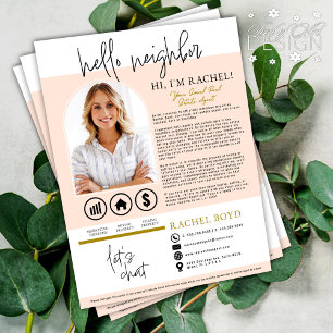 Hello Neighbor Realtor Agent Einführung Letter Flyer