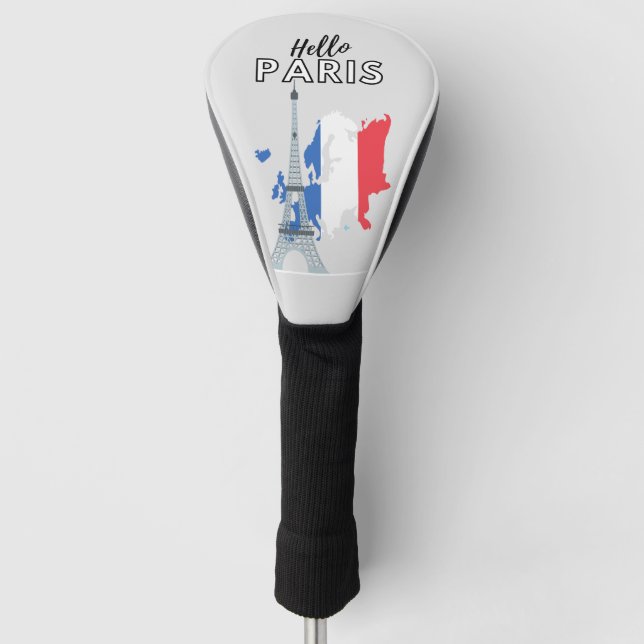 Hello Paris Golf Head Cover Golf Headcover (Vorderseite)