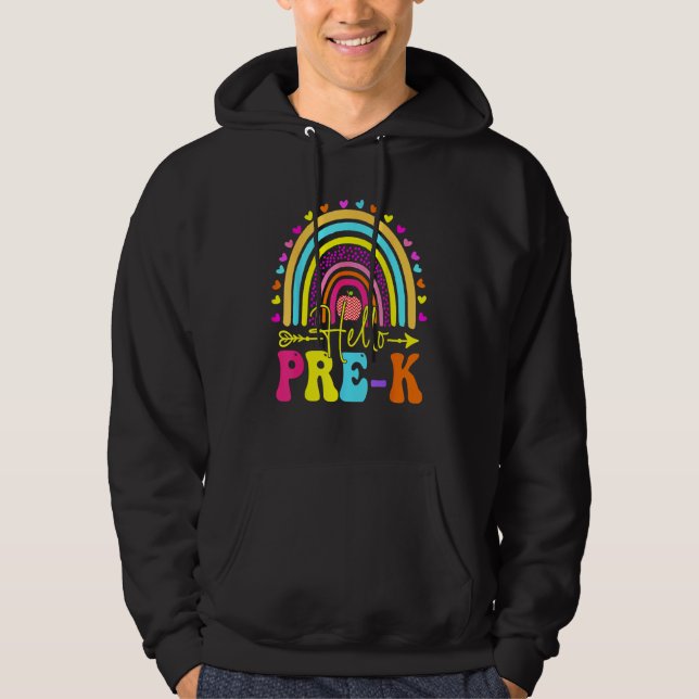 Hello Pre K Team Pre Kindergarten Back To School R Hoodie (Vorderseite)