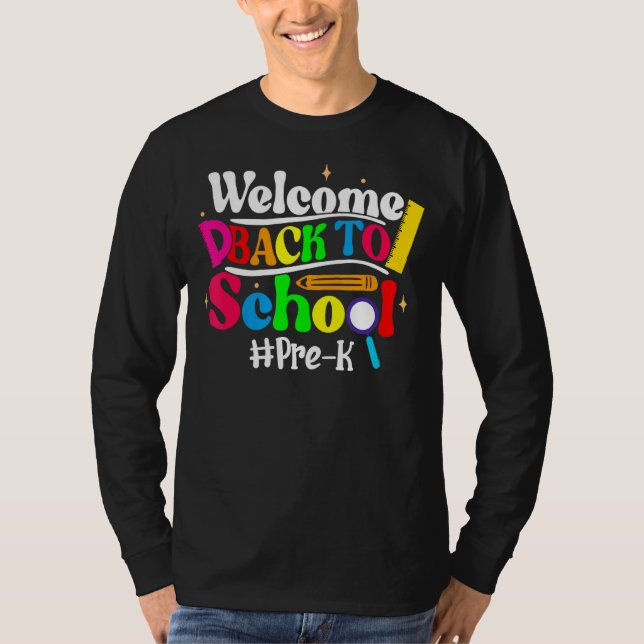Hello Pre K Team PreK Back to School Teacher Girls T-Shirt (Vorderseite)