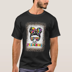 Hello Preschool Gefärbte Krawatte Messy Bun Girl S T-Shirt