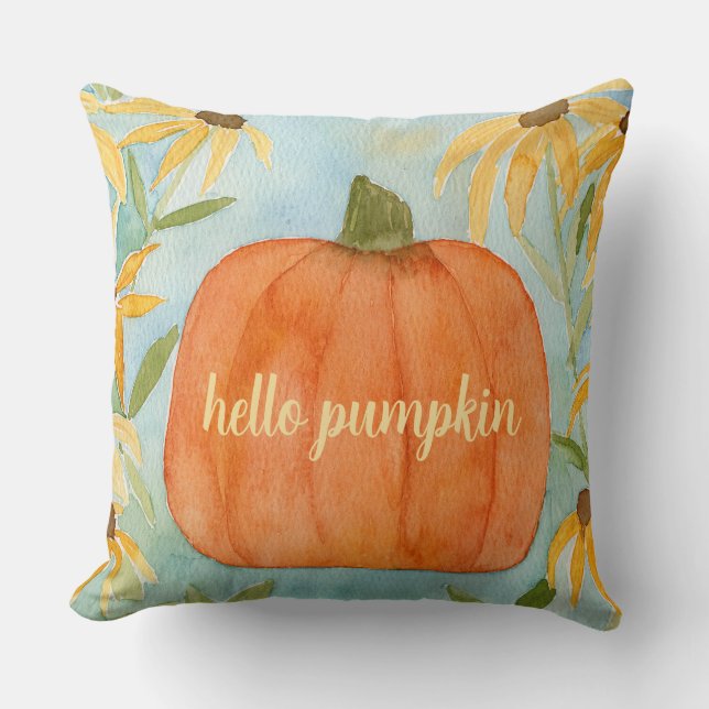 Hello Pumpkin Fall Pillow Kissen (Vorderseite)