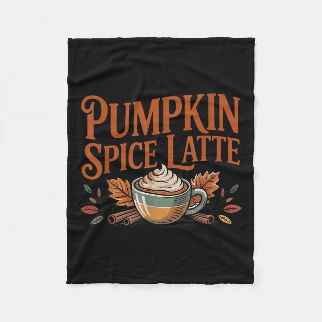 Hello Pumpkin Latte Sce Coffee Love Fall Season  Fleecedecke (Vorderseite)