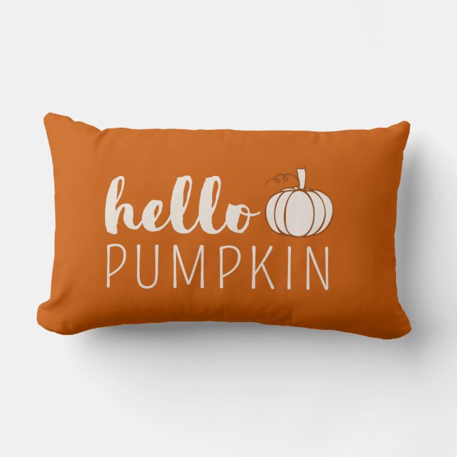 Hello Pumpkin Lumbar Pillow Lendenkissen (Vorderseite)